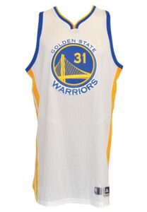 4/16/2016 Festus Ezeli Golden State Warriors NBA Playoffs Game-Used Home Jersey (NBA LOA • 73-9 Season)