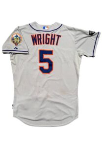 4/18/2012 David Wright NY Mets Game-Used Road Jersey