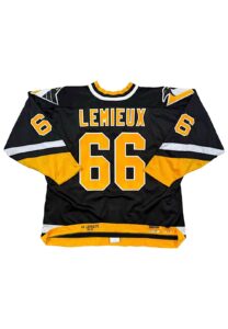 4/19/1997 Mario Lemieux Pittsburgh Penguins Stanley Cup Playoffs Game-Used Jersey