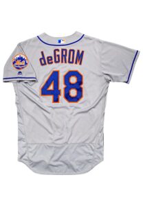 4/24/2016 Jacob deGrom New York Mets Game-Used Road Jersey