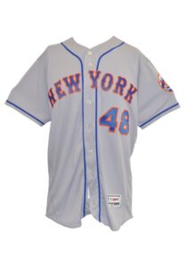 4/24/2016 Jacob deGrom New York Mets Game-Used Road Jersey