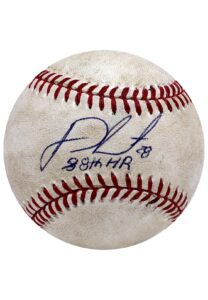 4/27/2016 JD Martinez Detroit Tigers Game-Used Signed & Inscribed “88th HR” Baseball