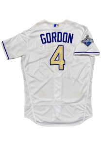 4/3/2016 Alex Gordon Kansas City Royals Opening Day Game-Used Home Jersey