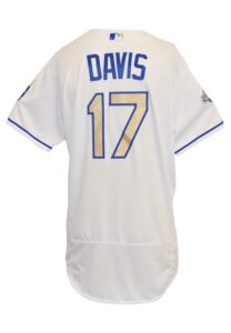 4/3/2016 Wade Davis Kansas City Royals Game-Used Opening Day Home Jersey