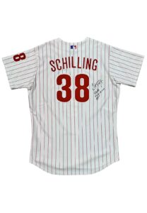 4/30/2000 Curt Schilling Philadelphia Phillies Game-Used & Autographed Jersey