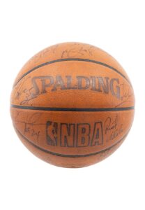 4/30/2002 Jazz vs Kings Stockton & Malone’s Final Career Game-Used & Kings Team Signed Basketball