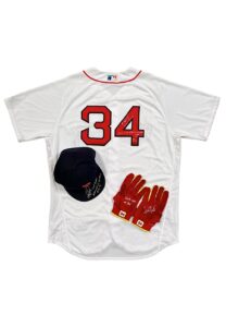 4/30/2016 David Ortiz Boston Red Sox Game-Used & Signed Home Run Jersey, Cap & Batting Gloves