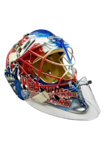 4/4/2015 Henrik Lundqvist NY Rangers Game-Worn ‘Back to the Future’ Goalie Mask Designed by Michael J. Fox