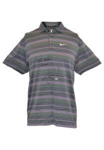 4/8/2010 Tiger Woods The Masters Tournament-Worn & Autographed Round 1 Thursday Polo