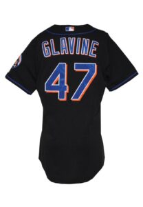 4/9/2006 Tom Glavine New York Mets Game-Used Black Alternate Jersey