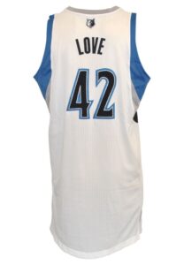 4/9 & 4/16/2014 Kevin Love Minnesota Timberwolves Game-Used Home Uniform