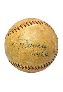 5/12/1924 “Sunny” Jim Bottomley Single-Signed St. Louis Cardinals ONL Home Run Baseball