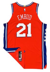 5/12/2019 Joel Embiid Philadelphia 76ers Playoffs Game-Used Jersey