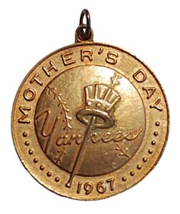 5/14/1967 NY Yankees Mothers Day Charm with Original Packaging from Mickey Mantle’s 500th Home Run Game