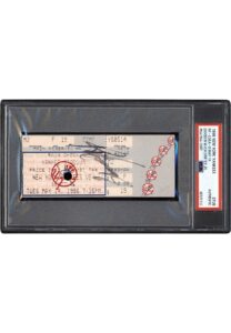 5/14/96 Dwight Gooden No-Hitter Ticket Stub Signed By Ken Griffey Jr.