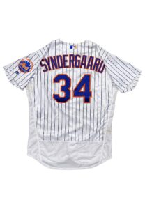 5/17/2016 Noah Syndergaard NY Mets Game-Used Home Jersey