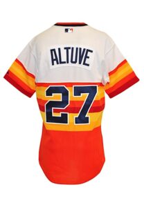 5/24/2014 Jose Altuve Houston Astros TBTC Complete Road Uniform With Cap