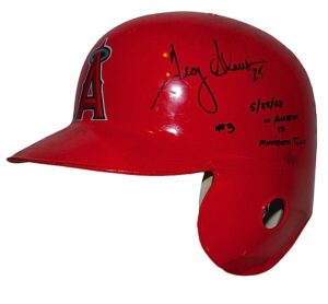 5/25/2002 Troy Glaus California Angels Game-Used & Autographed Helmet