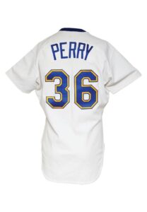 5/26/1982 Gaylord Perry Seattle Mariners Win No. 301 Game-Used & Autographed Home Jersey