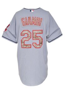 5/27/2013 Jason Giambi Cleveland Indians Game-Used Home Run Road Jersey