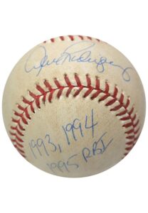 5/27/2015 Alex Rodriguez New York Yankees Game-Used & Autographed Baseball From American League RBI Record