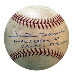 5/3/08 Johnny Damon NY Yankees Autographed “Final Season at Yankee Stadium” Game-Used Baseball