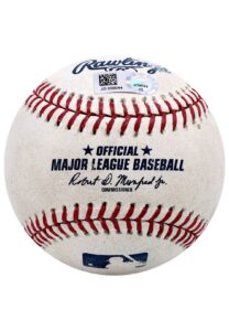 5/31/2018 Francisco Lindor Cleveland Indians Game-Used HR Baseball