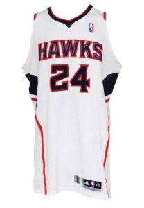 5/8/2012 Marvin Williams Atlanta Hawks Playoffs Game-Used Home Jersey