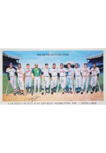 500 Home Run Club Multi-Signed Poster with Pete Rose