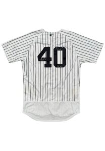 6/10/2022 Luis Severino NY Yankees Game-Used & Signed/Inscribed Jersey