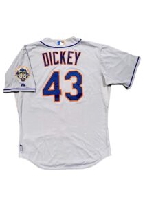 6/13/2012 R.A. Dickey NY Mets Game-Used Road Jersey