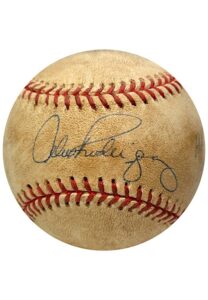 6/14/1998 Alex Rodriguez Seattle Mariners Game-Used & Autographed & Inscribed “HR #24 1998” Home Run Baseball