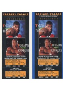 6/16/1990 Mike Tyson & George Foreman Full Fight Tickets