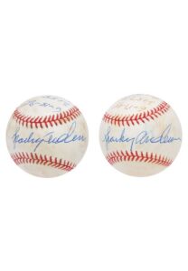 6/17/1995 & 6/18/1995 Sparky Anderson’s Game-Used & Autographed Baseballs From his 2,157th & 2,158th Managerial Win