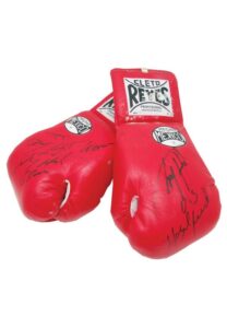 6/19/1992 Larry Holmes Fight Worn & Autographed Gloves vs. Evander Holyfield