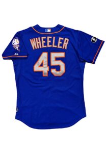 6/19/2014 Zack Wheeler NY Mets Game-Used Alternate Jersey