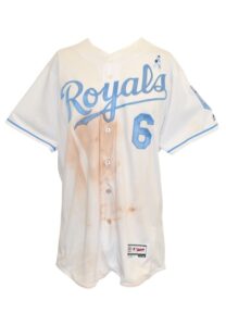 6/19/2016 Lorenzo Cain Kansas City Royals Father’s Day Game-Used Home Jersey