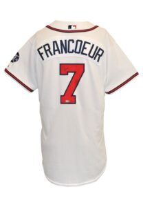 6/25/2007 Jeff Francoeur Atlanta Braves Game-Used & Autographed Home Jersey