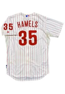 6/26/2014 Cole Hamels Philadelphia Phillies Game-Used Home Jersey