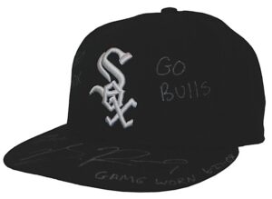 6/27/2008 Derrick Rose Chicago White Sox Autographed Cap Worn to Throw Out First Pitch