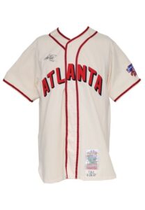 6/28/1997 Paul Byrd Atlanta Braves Turn Back The Clock Game-Used & Autographed Home Jersey