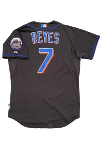 6/28/2011 Jose Reyes NY Mets Game-Used Alternate Jersey