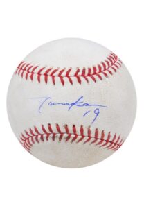 6/28/2014 NY Yankees at Boston Red Sox Game-Used Baseball Signed By Masahiro Tanaka