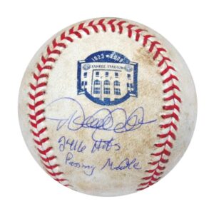 6/4/2008 Derek Jeter NY Yankees Game-Used Baseball Inscribed “2416 Hits Passing Mantle”