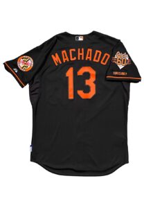 6/6/2014 Manny Machado Baltimore Orioles Game-Used Home Run Jersey