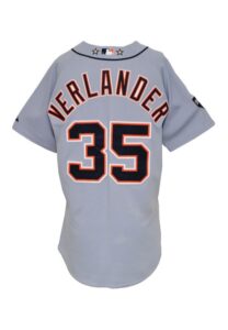 7/10/2011 Justin Verlander Detroit Tigers Game-Used Road Jersey