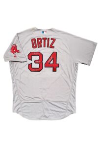 7/16/2016 David Ortiz Boston Red Sox Game-Used & Signed Road Jersey