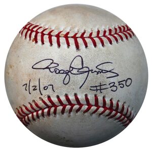 7/2/2007 Roger Clemens NY Yankees Game-Used & Autographed Baseball from 350th Career Win