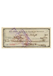 7/21/1947 Ernest Hemingway Signed Check