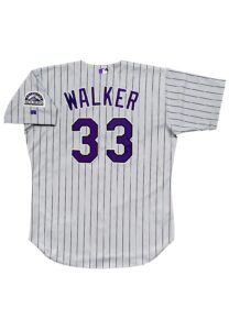 7/24/2004 Larry Walker Colorado Rockies Game-Used Road Jersey